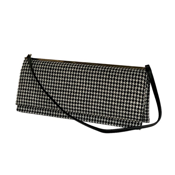 PUTU By J. MacLear Handbags - PUTU BY J. MacLear Houndstooth Clutch w/ Leather Strap